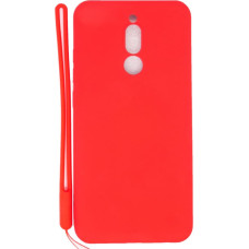 Evelatus Xiaomi Redmi 8 Soft Touch Silicone Case with Strap Red