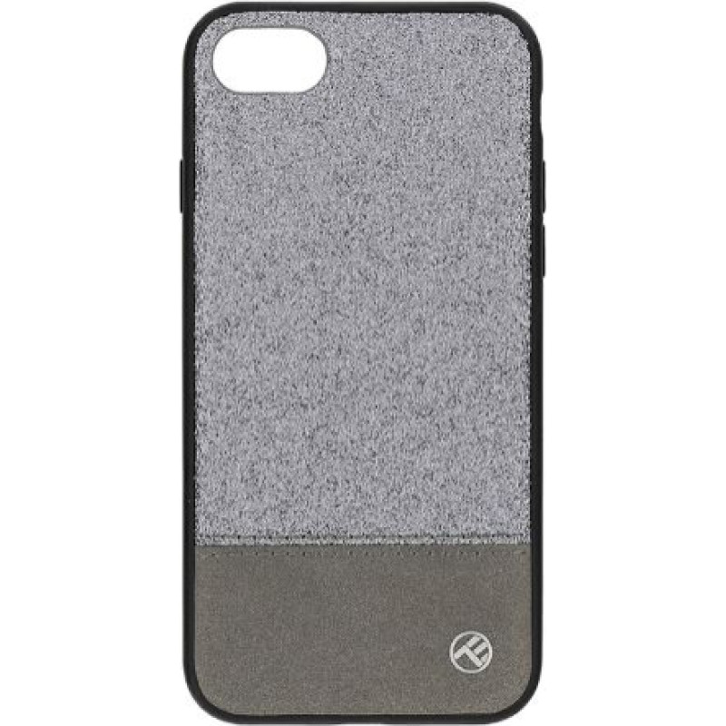 Tellur Cover Synthetic Leather Glitter II for iPhone 8 silver