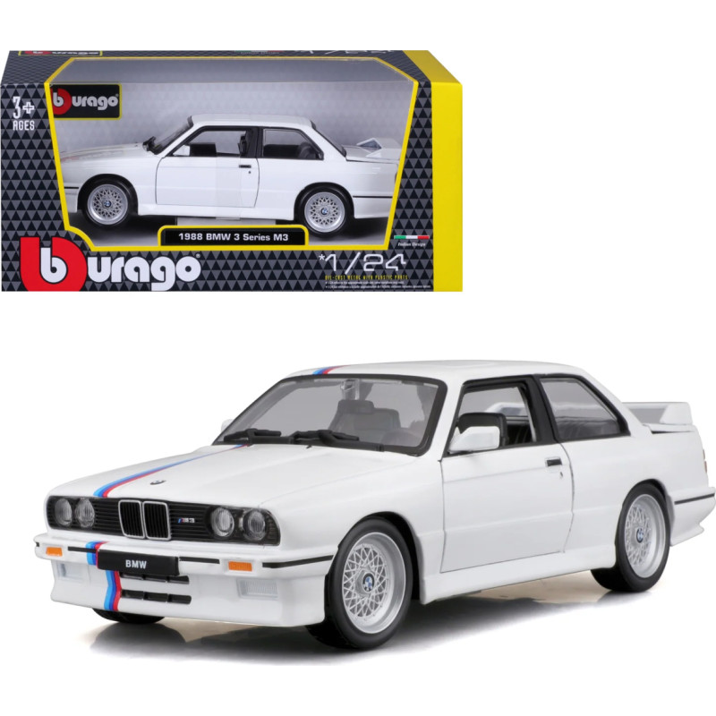 AUTO BBURAGO BMW M3 1988 1:24 BIAŁE