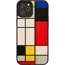 Man&Wood case for iPhone 12 Pro Max mondrian wood black