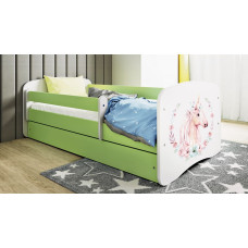 Kocot Kids babydreams green horse gulta ar atvilktni un matraci 160/80