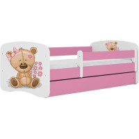 Kocot Kids babydreams pink teddybear flowers gulta ar atvilktni un matraci 160/80