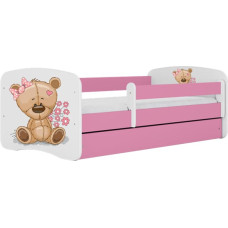 Kocot Kids babydreams pink teddybear flowers gulta ar atvilktni un matraci 160/80