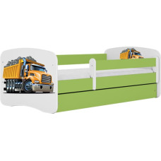 Kocot Kids babydreams green truck gulta bez atvilktnes ar matraci 180/80