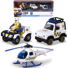 Dickie Toys DICKIE Strażak Sam Zestaw 3 Pojazdów Policyjnych Figurka Policja