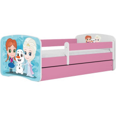 Kocot Kids babydreams pink frozen land gulta bez atvilktnes ar matraci 160/80