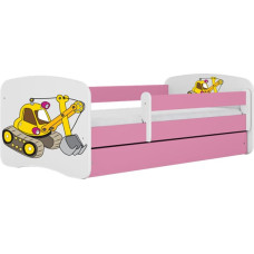 Kocot Kids babydreams pink digger gulta ar atvilktni un matraci 140/70