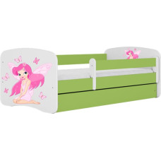 Kocot Kids babydreams green fairy with butterflies gulta bez atvilktnes ar matraci 140/70