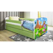 Kocot Kids babydreams green safari gulta ar atvilktni un matraci 160/80