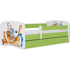 Kocot Kids Gulta babydreams green animals bez kastes ar matraci 160/80