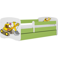 Kocot Kids babydreams green digger gulta bez atvilktnes ar matraci 140/70