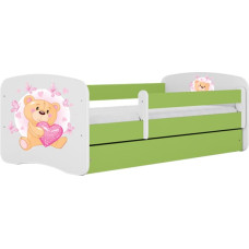 Kocot Kids babydreams green teddybear butterflies gulta bez atvilktnes ar matraci 160/80