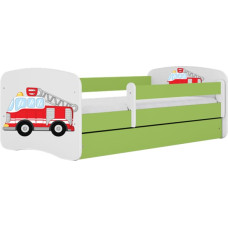 Kocot Kids babydreams green fire brigade gulta bez atvilktnes ar matraci 180/80