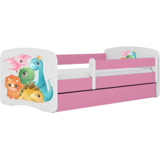 Kocot Kids Gulta babydreams pink tiny dinos ar kasti ar matraci 160/80