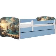 Kocot Kids Gulta babydreams blue ship ar kasti ar matraci 180/80