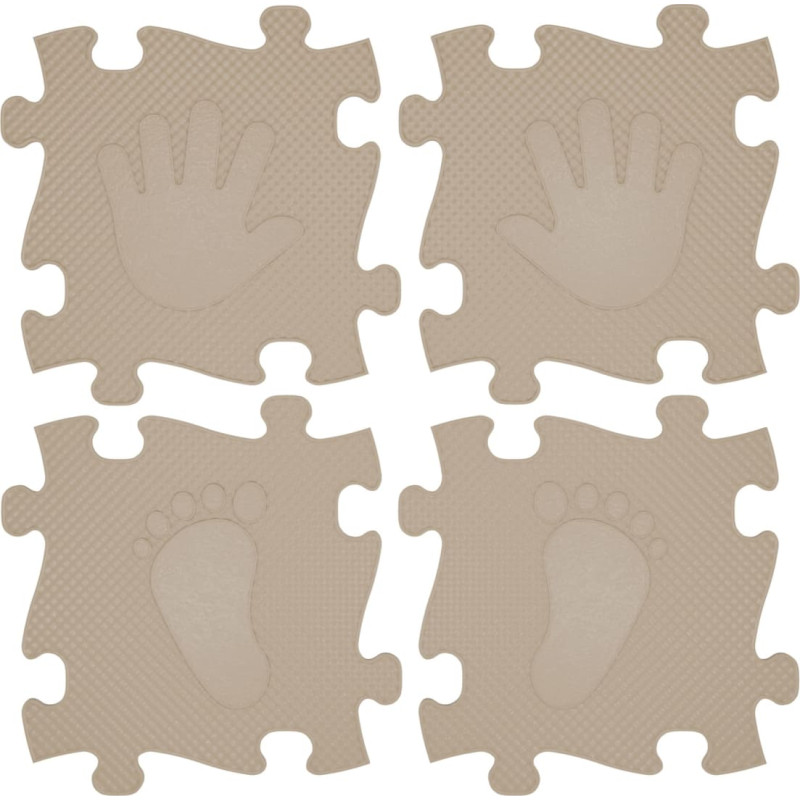 Woopie Mata Sensoryczna Ortopedyczna Puzzle Ręce i Nogi 16 el. - Kolor Beżowy