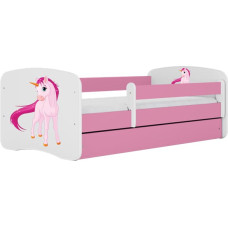 Kocot Kids babydreams pink unicorn gulta bez atvilktnes ar matraci 140/70