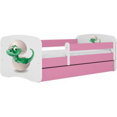 Kocot Kids babydreams pink baby dino gulta bez atvilktnes ar matraci 160/80