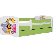 Kocot Kids babydreams green zoo gulta bez atvilktnes ar matraci 140/70