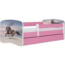 Kocot Kids Gulta babydreams pink galloping horse ar kasti ar matraci 140/70