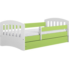 Kocot Kids classic 1 green gulta ar atvilktni un matraci 160/80