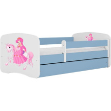 Kocot Kids babydreams blue princess on horse gulta bez atvilktnes ar matraci 180/80