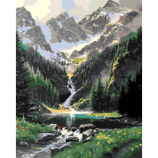 Minikid Painting by the numbers - 45858 - MOUNTAINS - size 40x50 cm