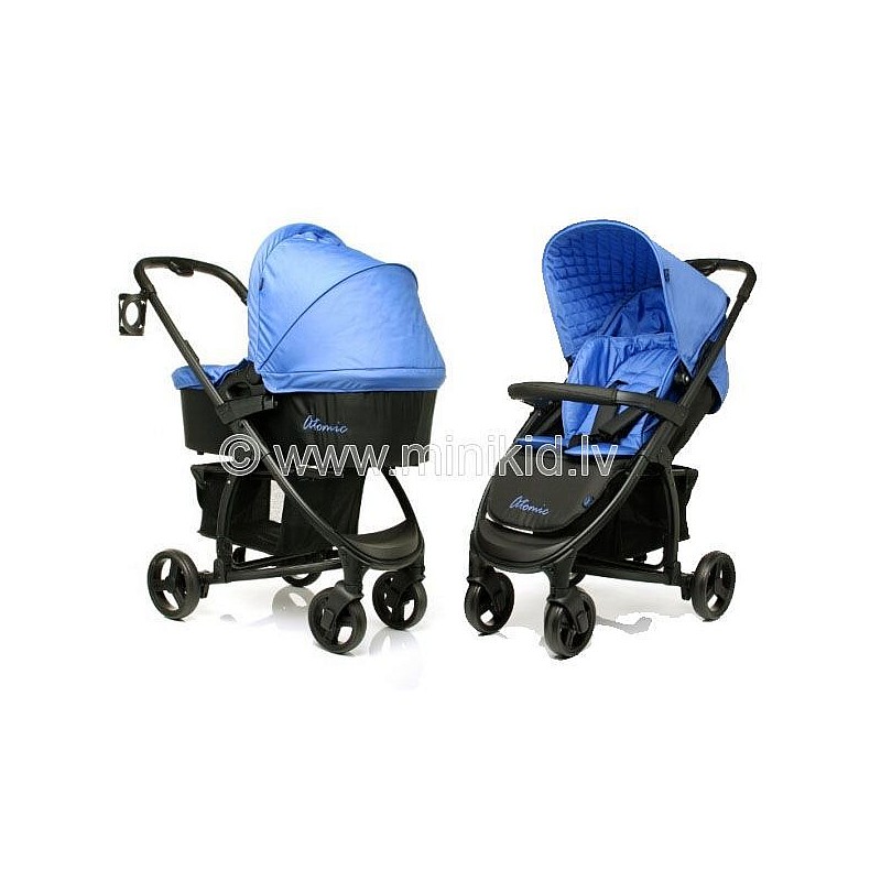 4BABY ATOMIC universālie rati 2in1 Blue