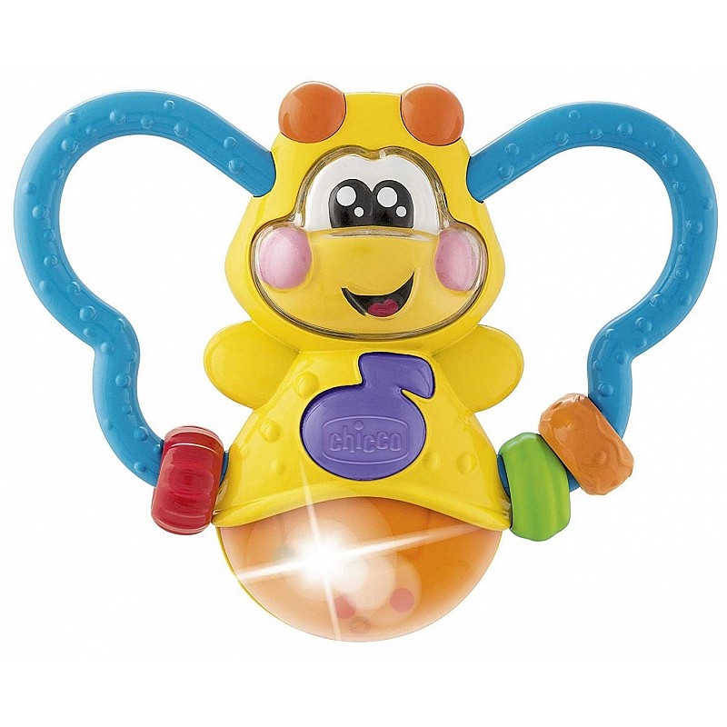 CHICCO muzikālais grabulis - smaganu māsētājs Bug 09707.00
