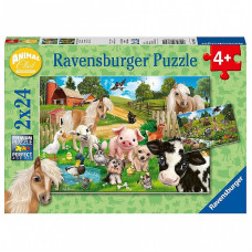 RAVENSBURGER Puzle 2x24 Animals friends R 07830 IZPĀRDOŠANA