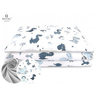 MIMINU Dino Navy gultas veļas komplekts 2 daļas, 135x100cm, 40x60cm