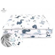 MIMINU Dino Navy gultas veļas komplekts 2 daļas, 135x100cm, 40x60cm