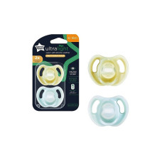 TOMMEE TIPPEE silicone knupīši, ULTRA  LIGHT, 6-18M, 2 gab., 43343015