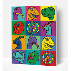 SPLAT PLANET Gleznošanas komplekts pēc numuriem 30x40cm DINOSAURS, SP45485