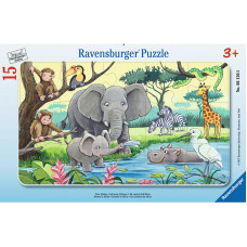 Ravensburger Plakanā puzle Wild Animals 15gab., R06136 IZPĀRDOŠANA