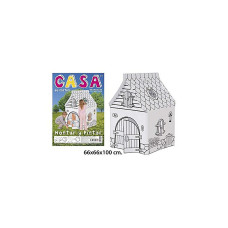 CASA Cardboard house Play and paint 100x66x66cm, 2006808