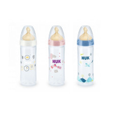 NUK Classic PP pudele 250ml. ar First Choice Plus lateksa knupīti 6+m SD15 741646 1gb