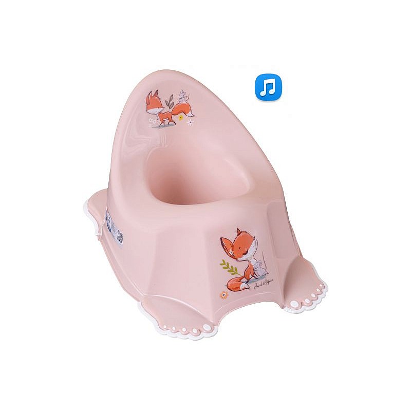 TEGA BABY FOREST FAIRYTALE Neslīdošs bērnu podiņš ar mūziku, PO-069-107 LIGHT PINK