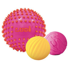 LUDI sensorā bumbas PINK 3gab. ø15/8cm 6m+ L30022