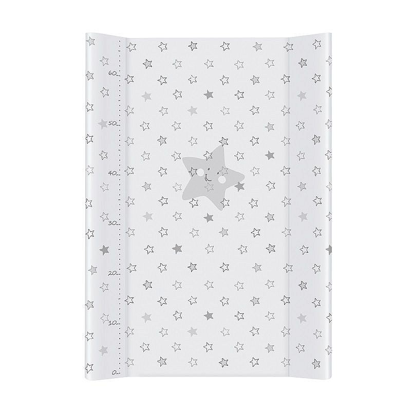 CEBABABY pārtinamā virsma ar mīkstu pamatni uz kumodi 50x70cm STARS GREY W-102-066-260