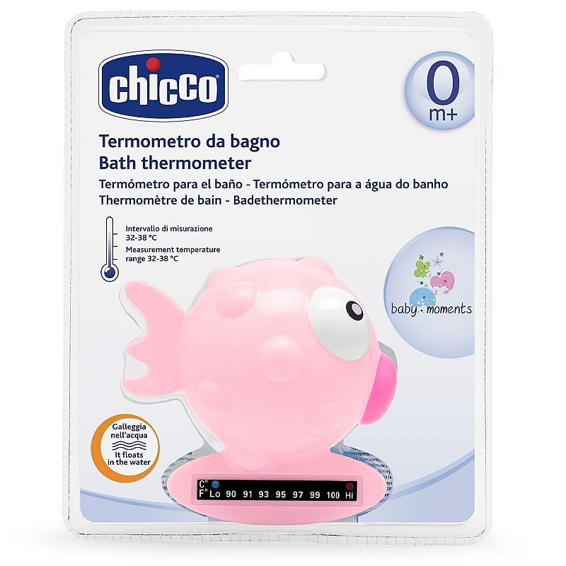 CHICCO Vannas termometrs Apaļā zivtiņa, rozā