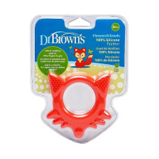 DR.BROWNS Flexees Friends Elastīgs, ergonomisks smaganu masētājs Lapsa TE002-P2 sarkans