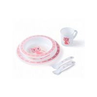 CANPOL BABIES Cute Animals trauku komplekts 4/401 rozā
