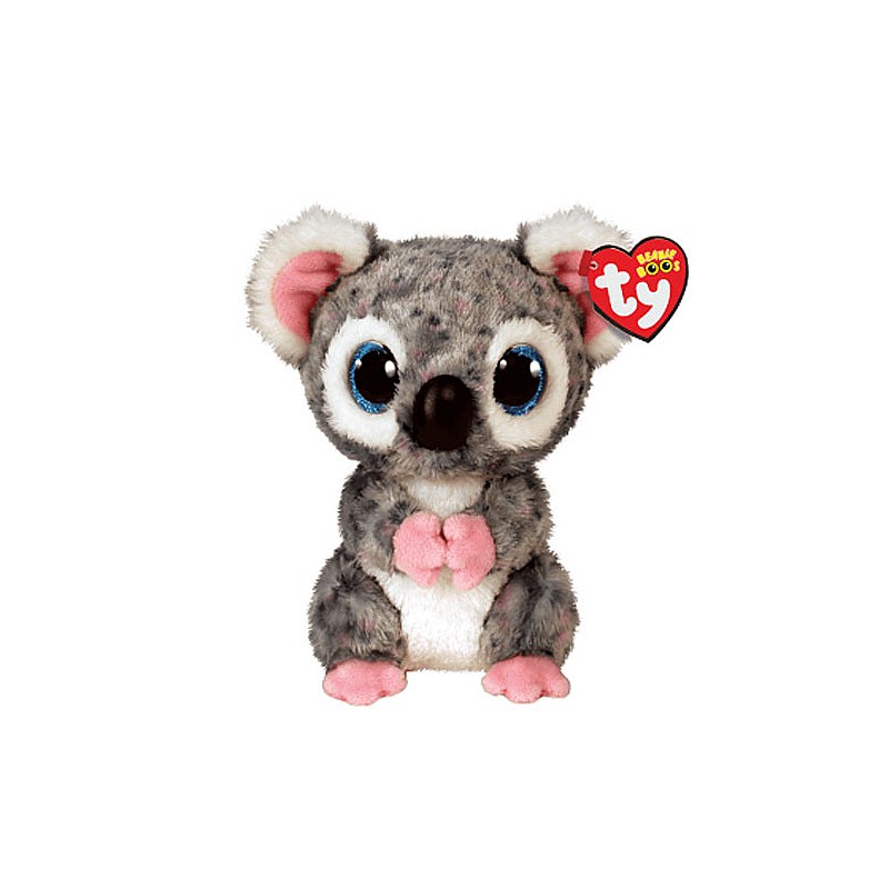 TY Beanie Boos Mīkstā rotaļlieta KARLI GRAY SPOT KOALA REG TY36378 IZPĀRDOŠANA