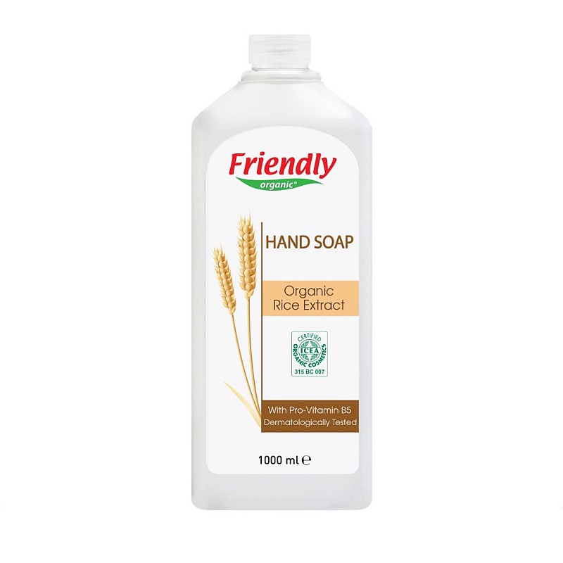 FRIENDLY ORGANIC Šķidrās ziepes ar ar rīsu ekstraktu 1000 ml FR0430