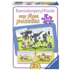 RAVENSBURGER Mana pirmā puzle 3x6 Good Animal Friends R 06571