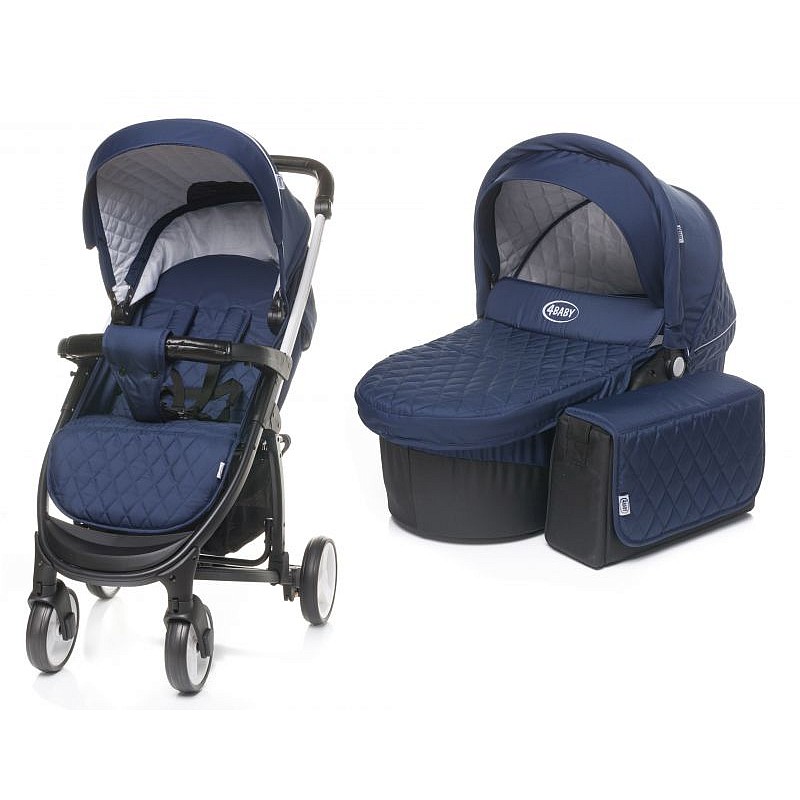 4BABY ATOMIC universālie rati 2in1 NAVY BLUE/NAVY BLUE IZPĀRDOŠANA