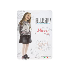 BELLISSIMA Meiteņu zeķubikses MICRO 50 bianco 8 - 140cm