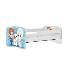 KOCOT KIDS gulta bez atvilktnes ar matraci BABYDREAMS white Frozen 140x70cm