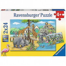 Ravensburger puzle 2x24 ZOO R07806 IZPĀRDOŠANA